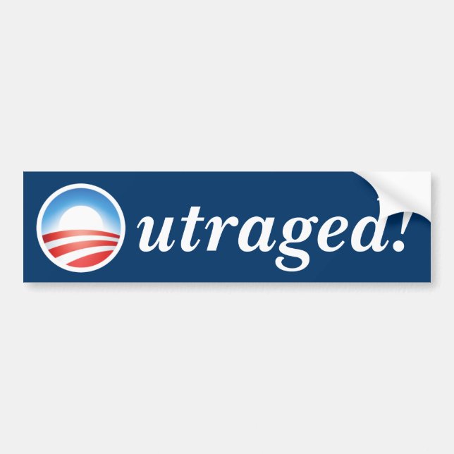Autocollant De Voiture Outragé ! NObama Bumpersticker (Devant)