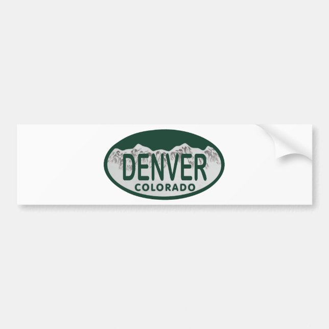 Autocollant De Voiture Ovale de permis de Denver (Devant)