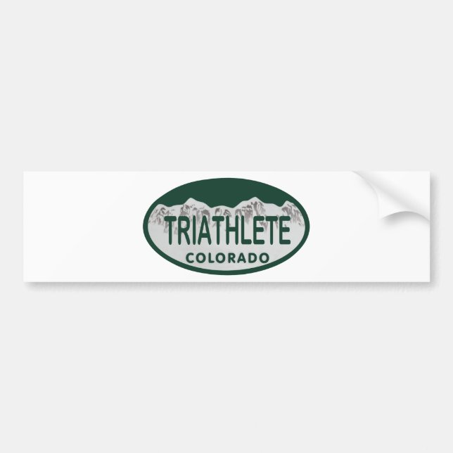 Autocollant De Voiture Ovale de permis de Triathlete (Devant)