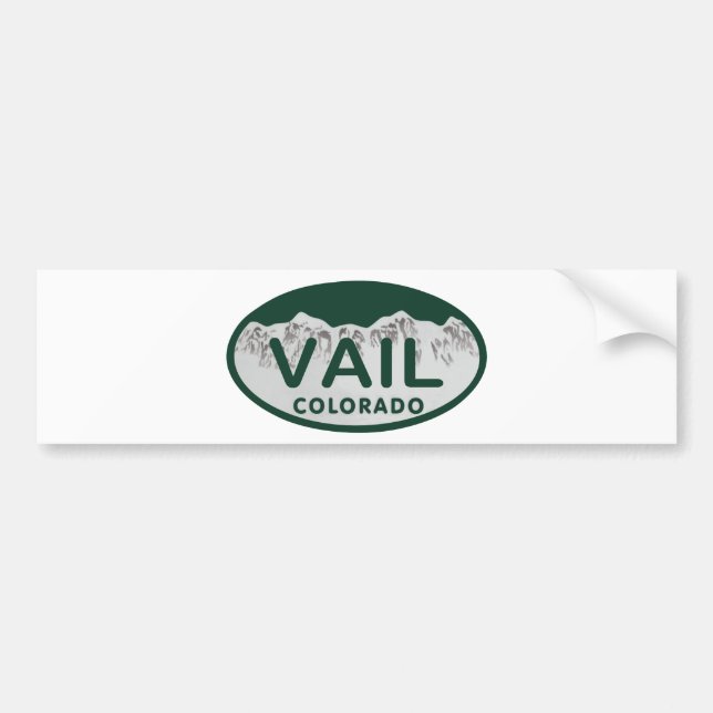 Autocollant De Voiture Ovale de permis de Vail (Devant)