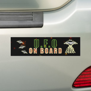 Autocollant De Voiture OVNI à Bord Vert