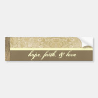 Paisely crème et en bronze Bumpersticker