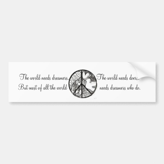 Autocollant De Voiture Paix (Devant)