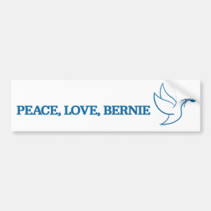 Autocollant De Voiture Paix. Amour. Bernie.
