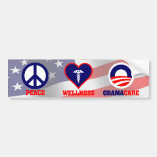 Autocollant De Voiture Paix, bien-être, Obamacare