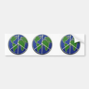 Autocollant De Voiture Paix Bumpersticker de la terre