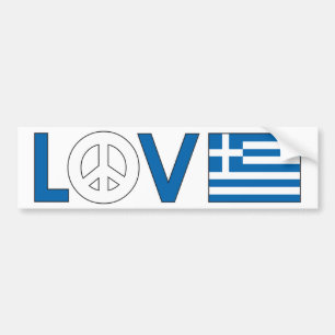Autocollant De Voiture Paix Grèce d'amour