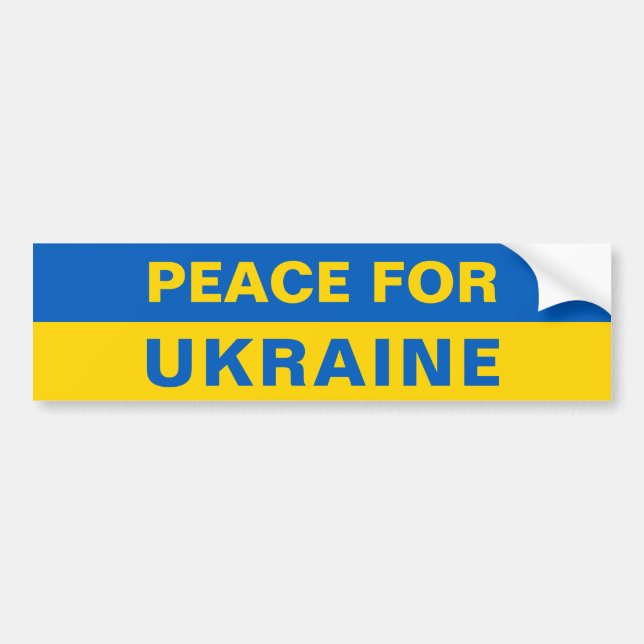 Autocollant De Voiture Paix pour l'Ukraine soutien drapeau ukrainien (Devant)