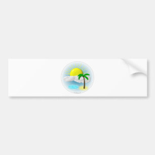 Autocollant De Voiture Palmier, Sun et plage