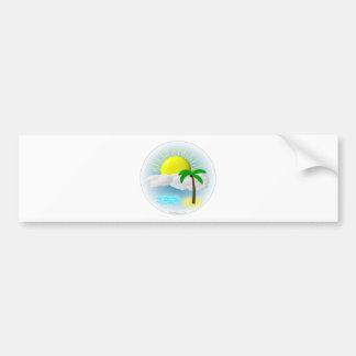 Autocollant De Voiture Palmier, Sun et plage