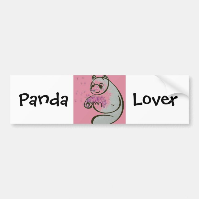 Autocollant De Voiture Panda Bear Love (Devant)