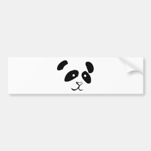 AUTOCOLLANT DE VOITURE PANDA FACE