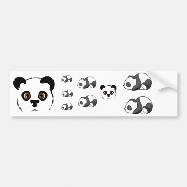 Autocollant De Voiture Pandas (Devant)