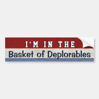 Autocollant De Voiture Panier de citation drôle de Hillary d'élection de