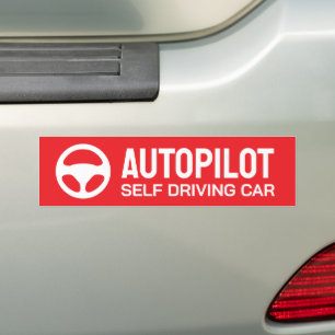 Autocollant De Voiture Panneau AutoPilote Auto-Conduite
