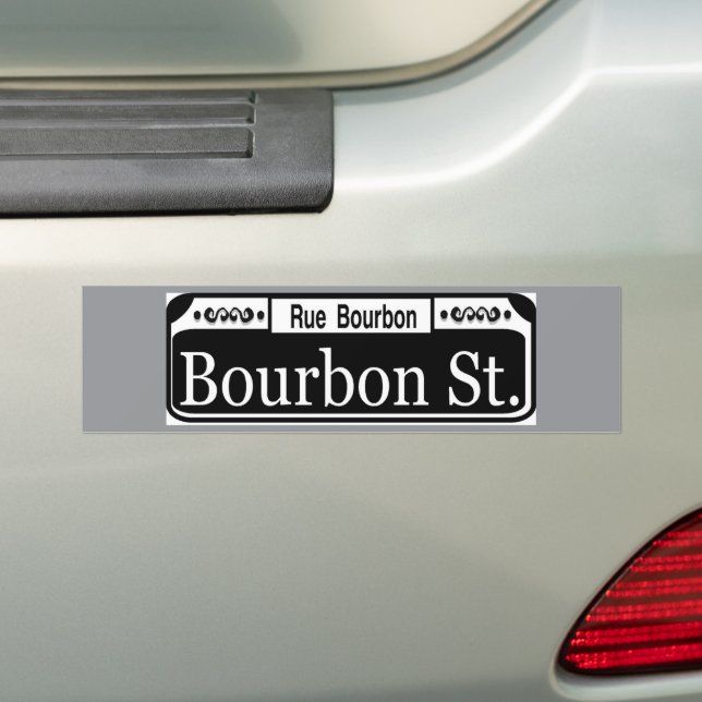 Autocollant De Voiture Panneau Bourbon (En voiture)