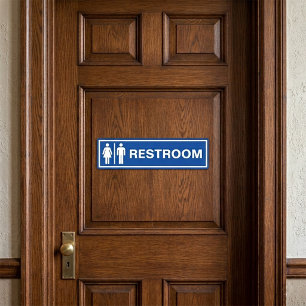 Autocollant De Voiture Panneau de toilettes unisexes moderne pour porte d