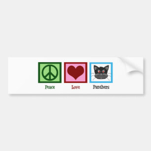 Autocollant De Voiture Panthers Peace Love