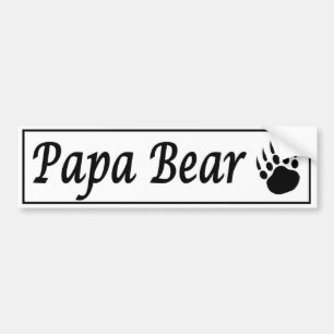 Autocollant De Voiture Papa Bear. Car Autobrer decal with bear claw