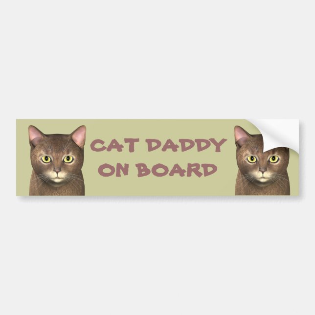 Autocollant De Voiture Papa Chat À Bord (Devant)