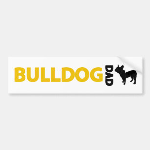 Autocollant De Voiture Papa de bouledogue français