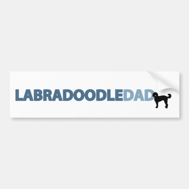 Autocollant De Voiture Papa de Labradoodle (Devant)