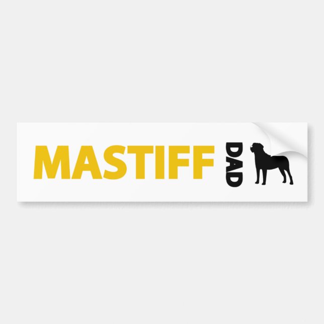 Autocollant De Voiture Papa de mastiff (Devant)