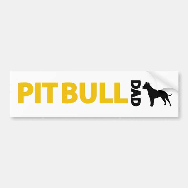 Autocollant De Voiture Papa de Pitbull (Devant)