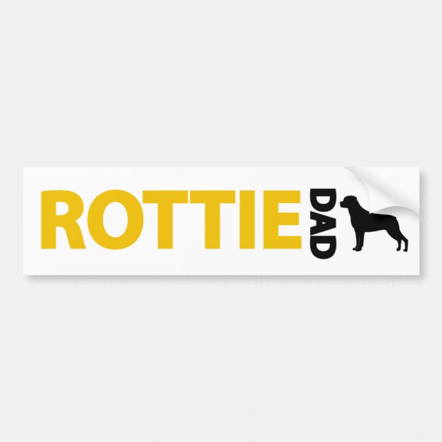 Autocollant De Voiture Papa de rottweiler (Devant)