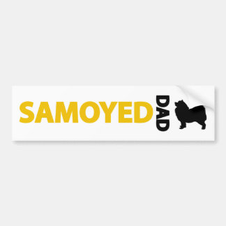 Autocollant De Voiture Papa de Samoyed