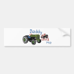 Autocollant De Voiture Papa et moi tracteurs de fille