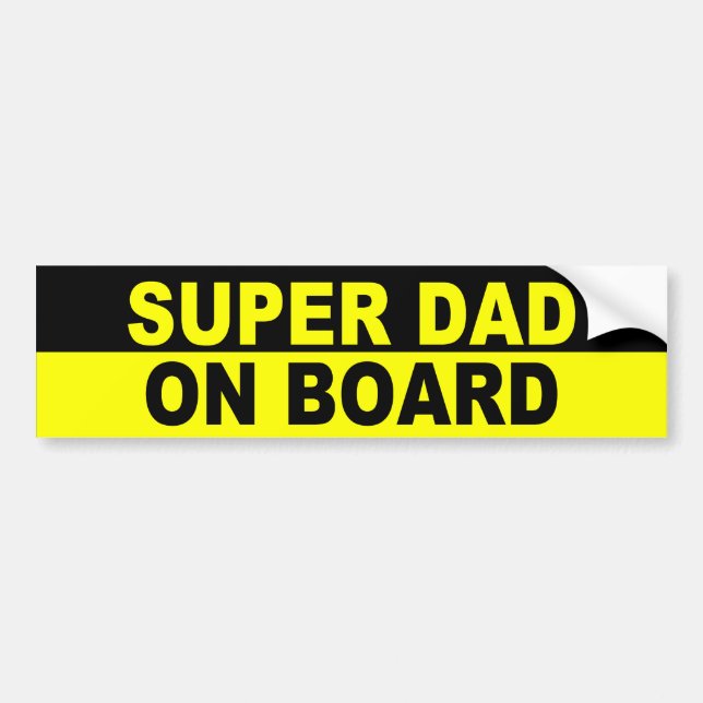 AUTOCOLLANT DE VOITURE PAPA SUPERBE À BORD (Devant)
