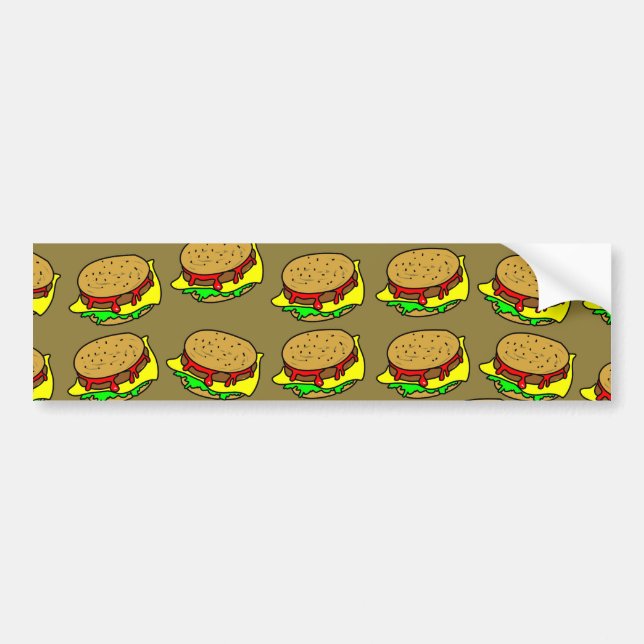Autocollant De Voiture Papier peint d'hamburger (Devant)