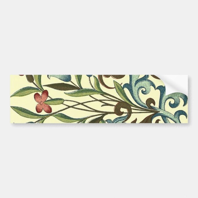 Autocollant De Voiture Papier peint floral Art Nouveau Joli (Devant)