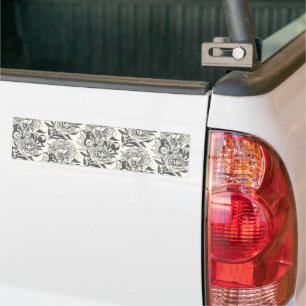 Autocollant De Voiture Papiers et papillons bloquent l'impression, noir e