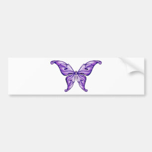 Autocollant De Voiture papillon pourpre mignon