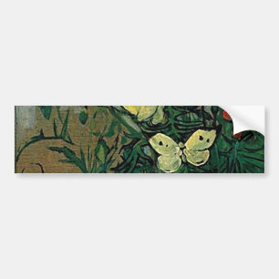 Autocollant De Voiture Papillons et papillons (F748) Van Gogh Art