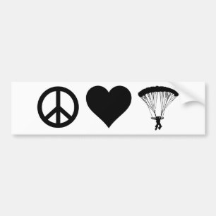 Autocollant De Voiture Parachutage d'amour de paix