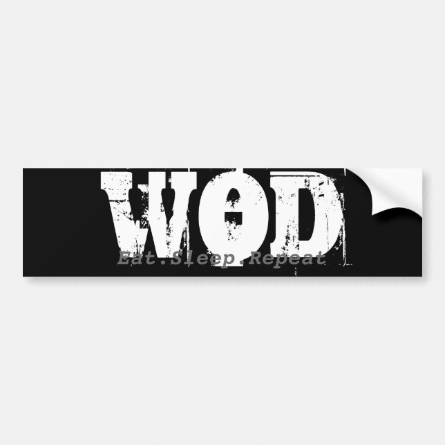 Autocollant De Voiture Pare-chocs de WOD.Eat.Sleep.Repeat (Devant)