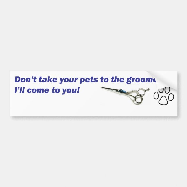 Autocollant De Voiture Pare-chocs - ne prenez pas vos animaux familiers… (Devant)