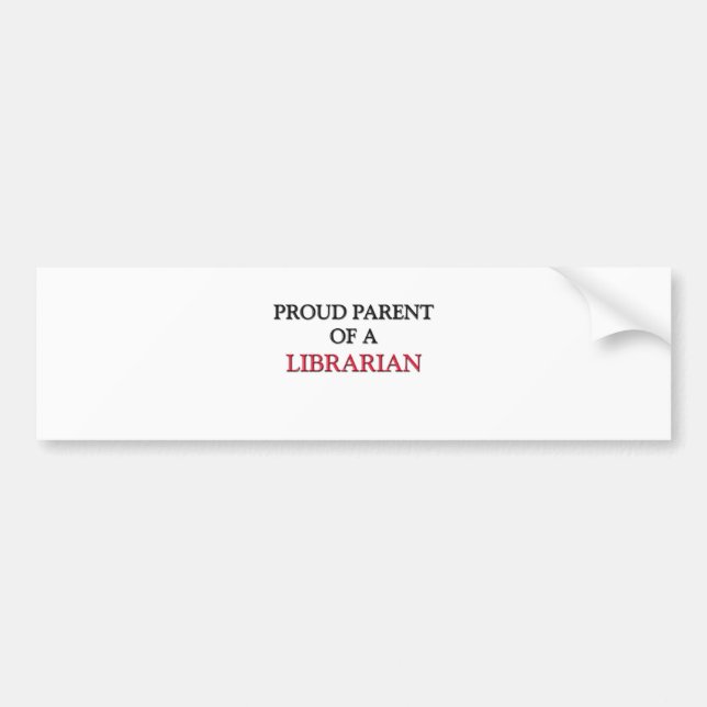 Autocollant De Voiture Parent fier d'un BIBLIOTHÉCAIRE (Devant)