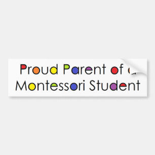 Autocollant De Voiture Parent fier d'un étudiant de Montessori