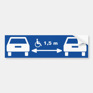 Autocollant De Voiture Parking en fauteuil roulant