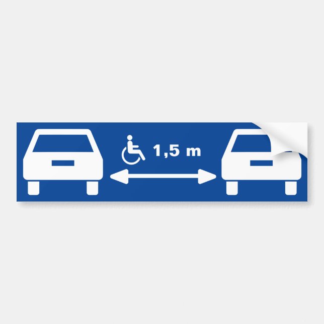 Autocollant De Voiture Parking en fauteuil roulant (Devant)
