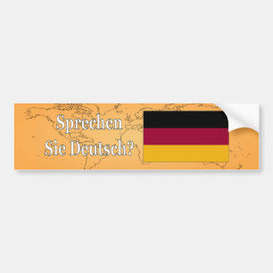 Autocollant De Voiture Parles-tu allemand ? en allemand. Indicateur wf