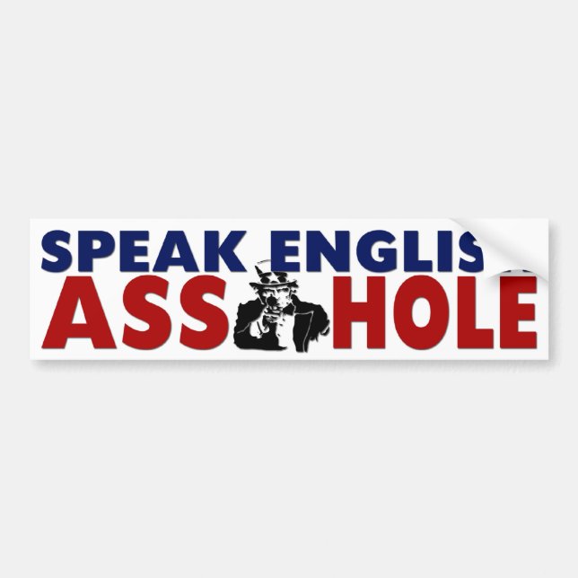 Autocollant De Voiture Parlez anglais (Devant)