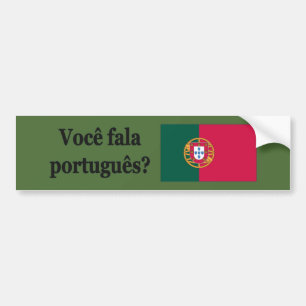 Autocollant De Voiture Parlez-vous portugais ? en portugais. Indicateur