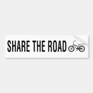 Autocollant De Voiture PARTAGER LA ROUTE - message des cyclistes