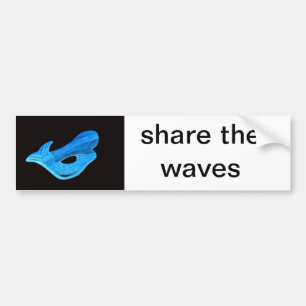 Autocollant De Voiture partagez le bumpersticker de vagues
