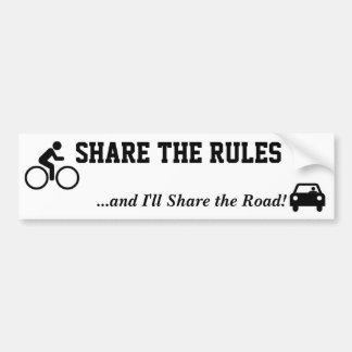 Autocollant De Voiture Partagez les règles